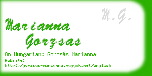 marianna gorzsas business card